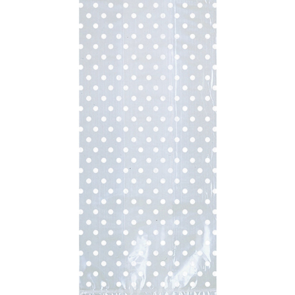 White Treat Bags w/ Bow 12pk - Party Savers