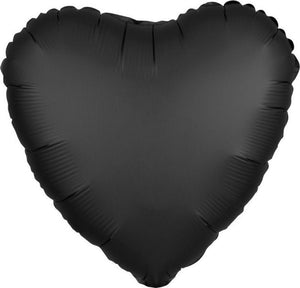 Silver Satin Heart Foil Balloon 43cm - Party Savers