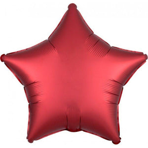 Silver Satin Star Foil Balloon 48cm - Party Savers