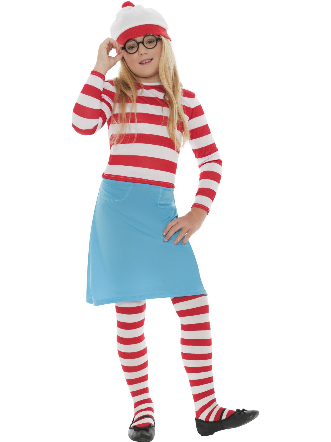 Girls Costume - Wheres Wally? Wenda Child - Party Savers