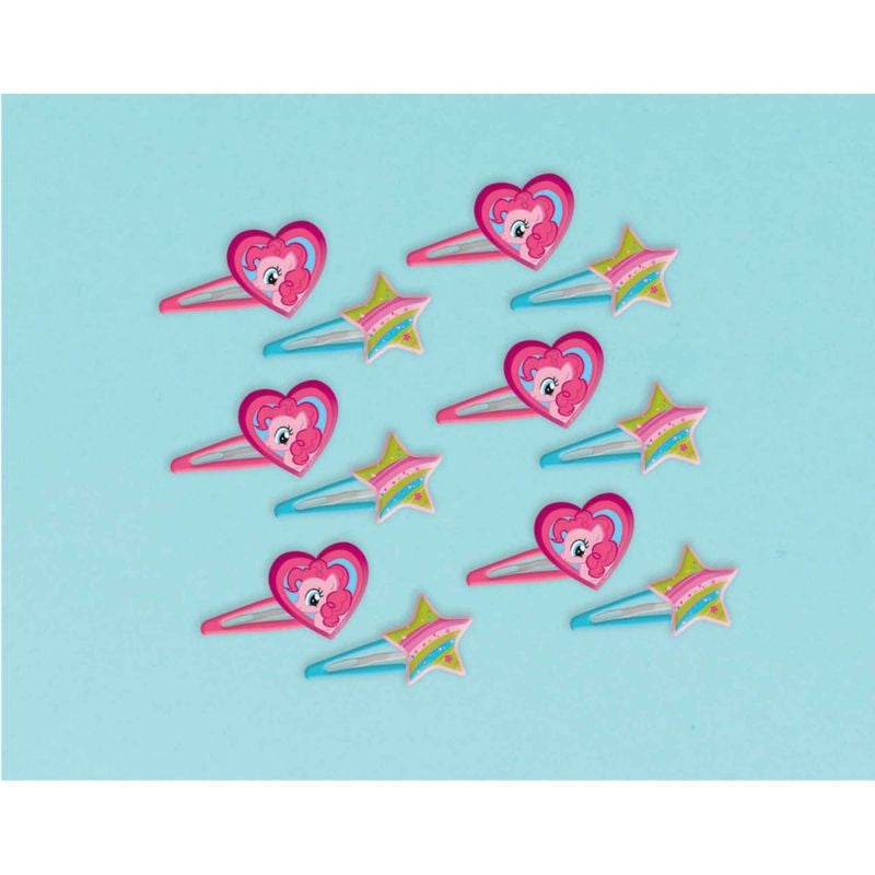My Little Pony Hair Clips Hearts & Stars Hair Clip 12pk - Party Savers