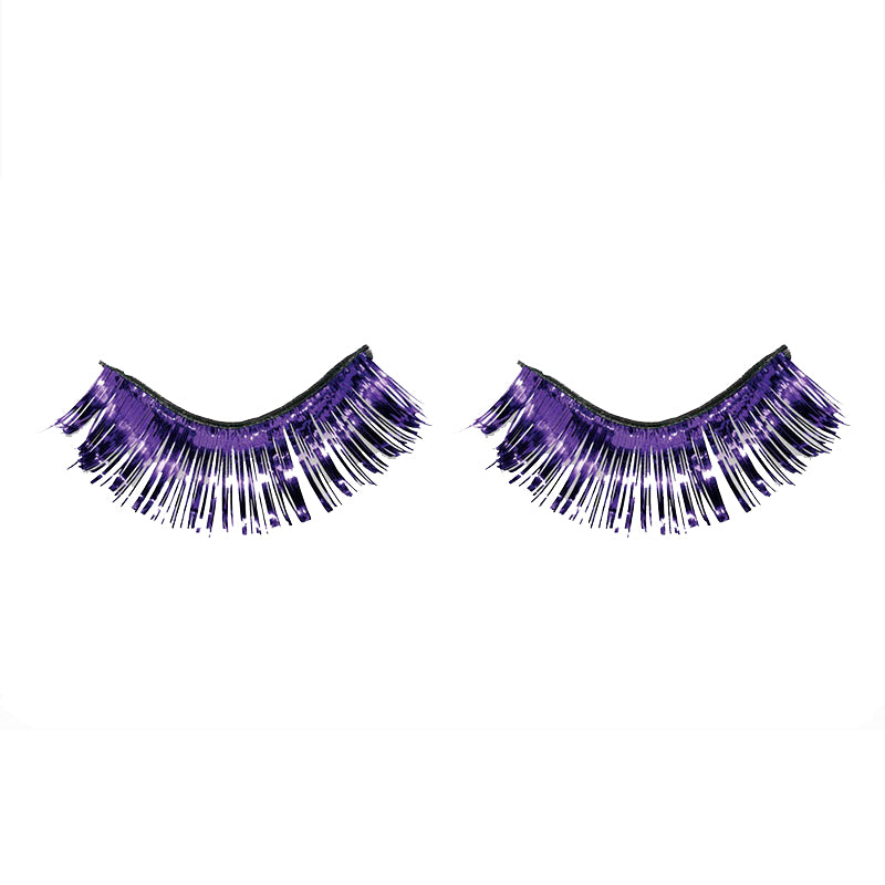 Purple Tinsel Eyelashes - Party Savers