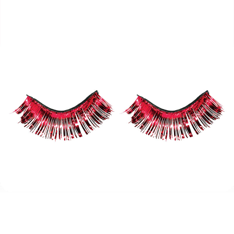 Red Tinsel Eyelashes - Party Savers