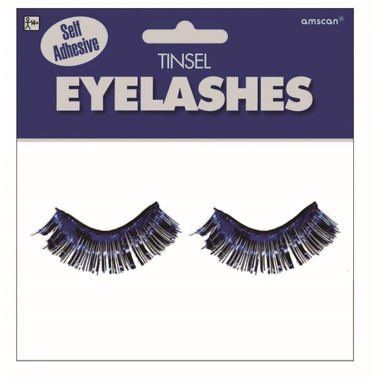 Navy Tinsel Eyelashes - Party Savers