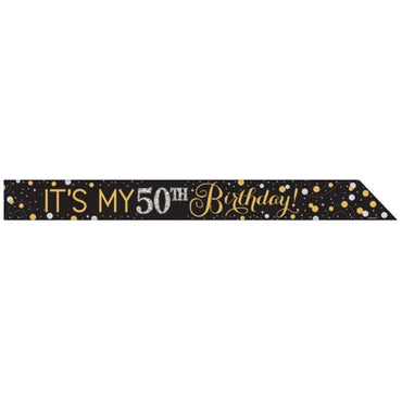 Sparkling Celebration Add Any Age Foil Sash And 24 Stickers - Party Savers