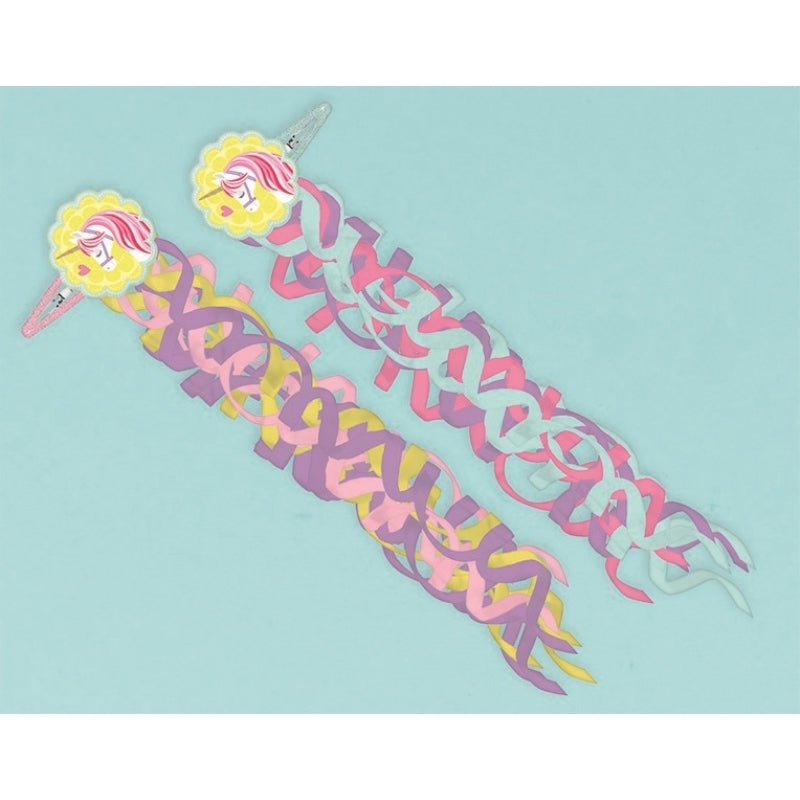 Magical Unicorn Hair Clips 4pk - Party Savers