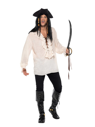 Mens Costume - Ivory Pirate Shirt - Party Savers