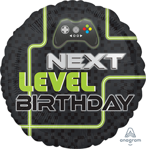 Level Up Next Level Birthday Foil Balloon 45cm Each