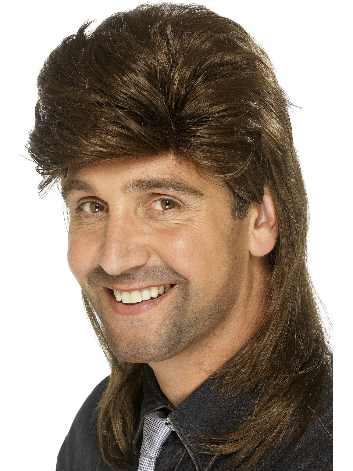 Brown Mullet Wig - Party Savers