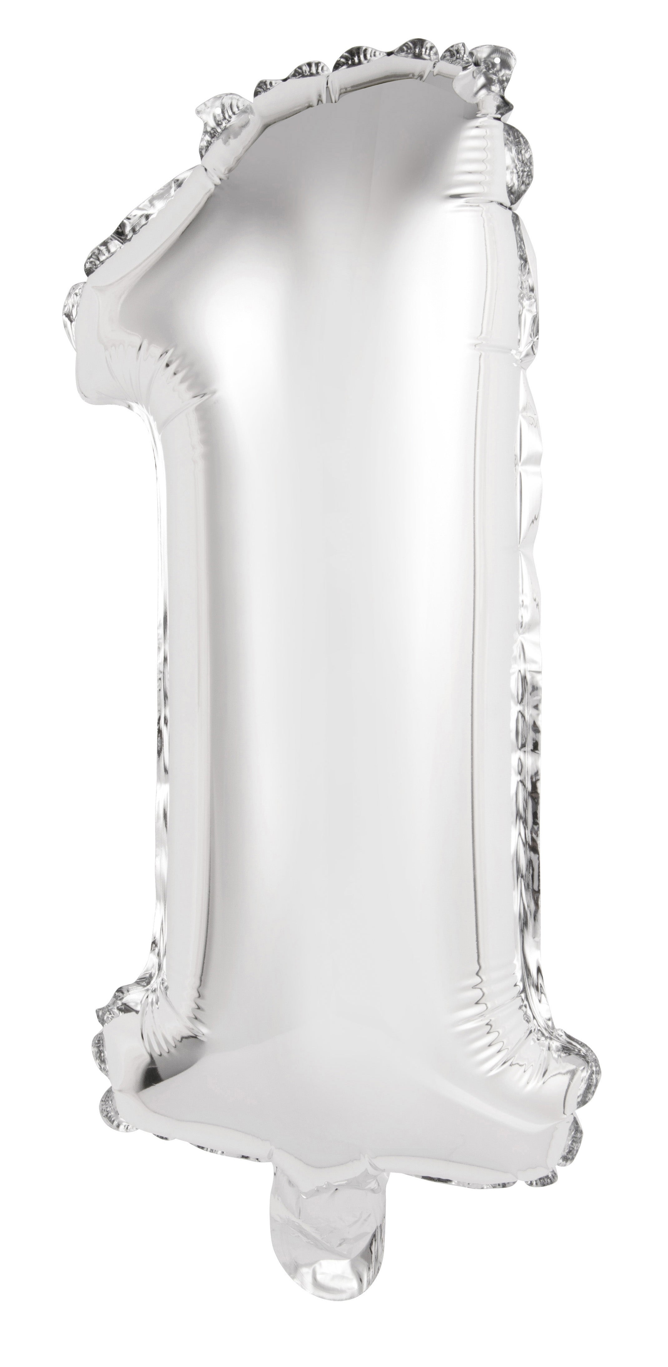Number 1 Silver Foil Balloon 35cm - Party Savers