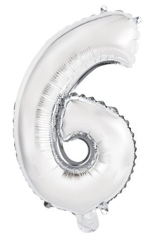 Number 5 Silver Foil Balloon 35cm - Party Savers