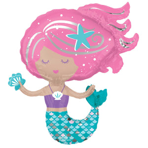 Shimmering Mermaid Supershape Foil Balloon Each