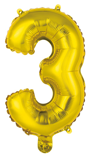 Number 1 Gold Foil Balloon 35cm - Party Savers