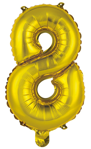 Number 1 Gold Foil Balloon 35cm - Party Savers