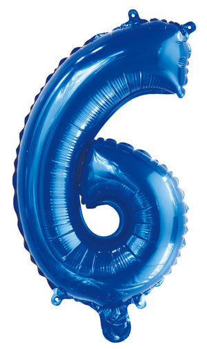 Number 1 Royal Blue Foil Balloon 35cm - Party Savers