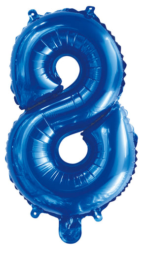 Number 1 Royal Blue Foil Balloon 35cm - Party Savers