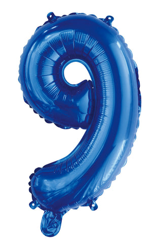 Number 1 Royal Blue Foil Balloon 35cm - Party Savers