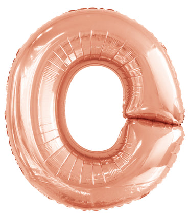 Letter O Rose Gold Foil Balloon 86cm - Party Savers
