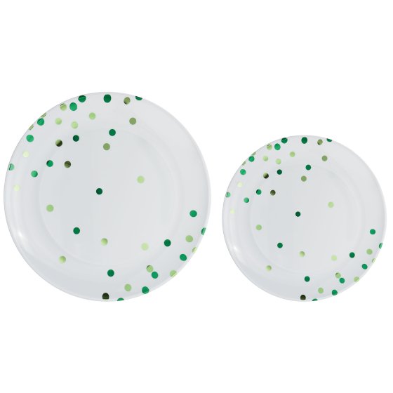 Dotted Hot Stamped Premium Plastic Plates 20pk