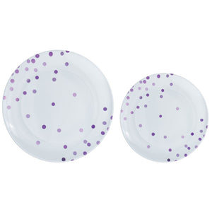 Dotted Hot Stamped Premium Plastic Plates 20pk