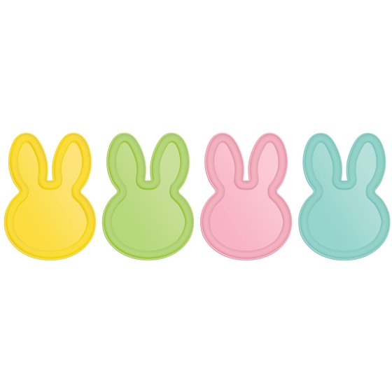 Easter Bunny Shaped Melamine Plates 25cm x 18cm 4pk