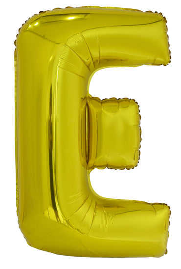 Letter E Gold Foil Balloon 86cm - Party Savers