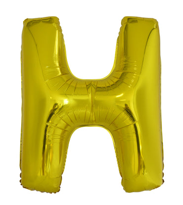 Letter H Gold Foil Balloon 86cm - Party Savers
