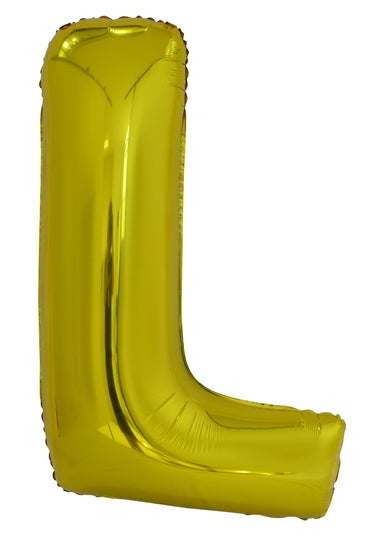 Letter L Gold Foil Balloon 86cm - Party Savers