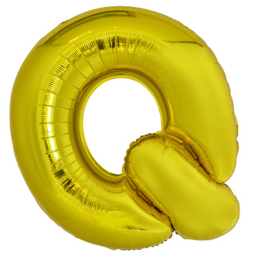 Letter Q Gold Foil Balloon 86cm - Party Savers