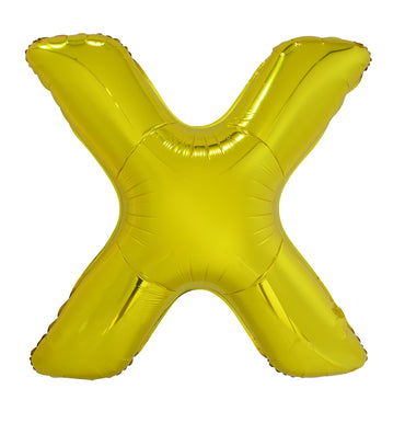 Letter X Gold Foil Balloon 86cm - Party Savers