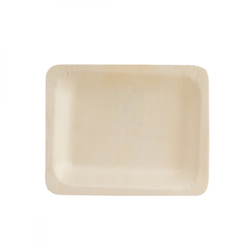 Wooden Plates 12 x 9.5 x 1.2cm 10pk - Party Savers
