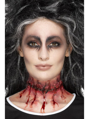 Latex Stitched Neck Scar Prosthetic - Party Savers