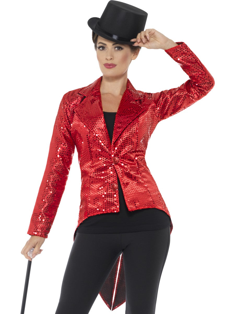 Womens Costume - Sequin Tailcoat Jacket - Party Savers