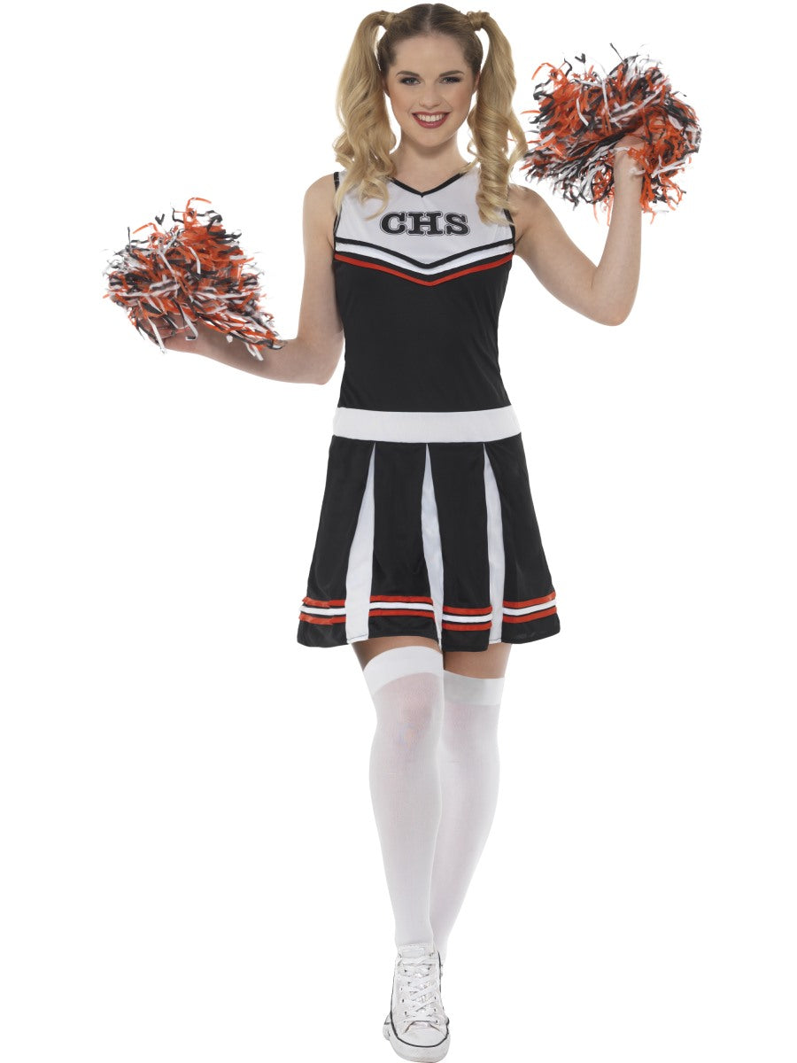 Womens Costume - Black Cheerleader - Party Savers