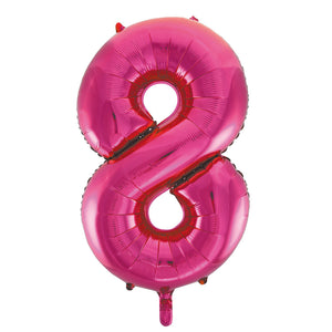 Number 1 Bright Pink Foil Balloon 86cm - Party Savers