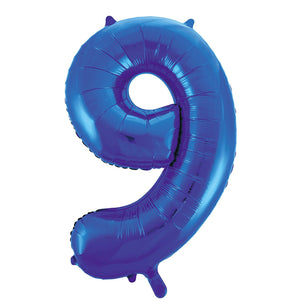Number 1 Royal Blue Foil Balloon 86cm - Party Savers