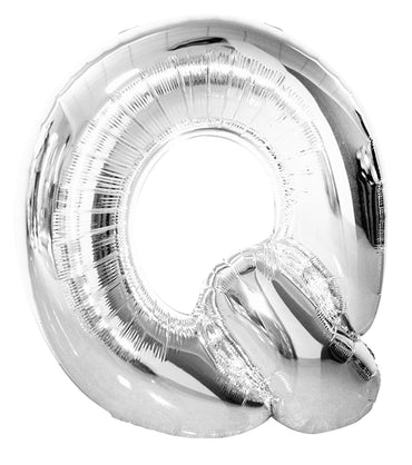Letter Q Silver Foil Balloon 86cm - Party Savers