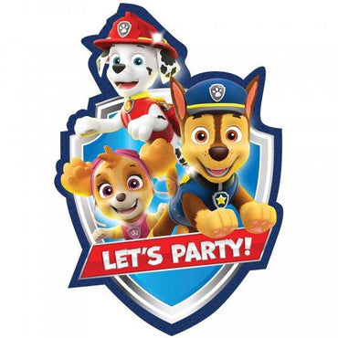 Paw Patrol Lets Party Postcard Invitations 8pk