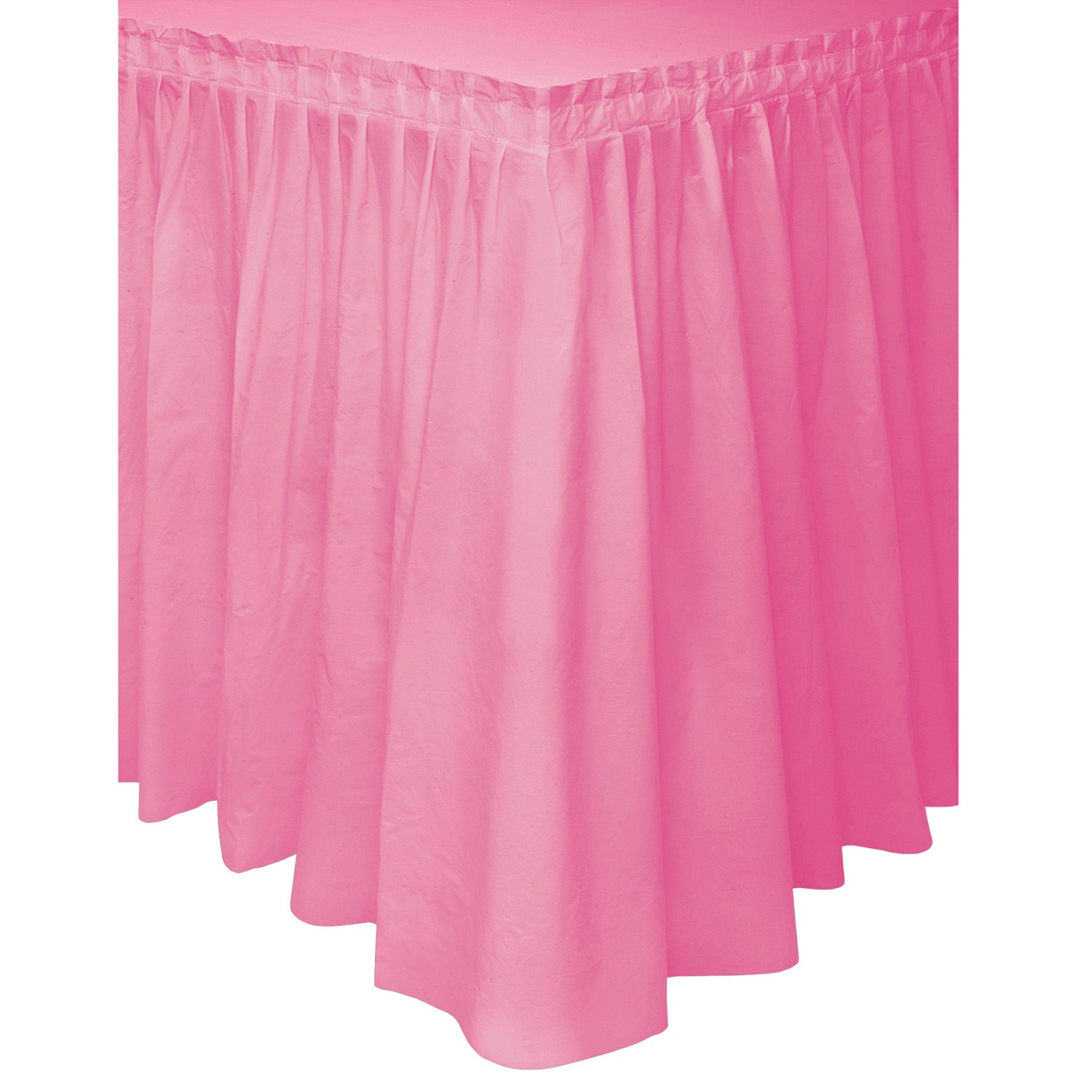 Bright Pink Plastic Tableskirt 73cm x 4.3m - Party Savers
