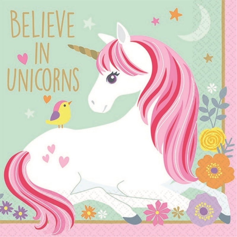 Magical Unicorn Beverage Napkins 16pk - Party Savers
