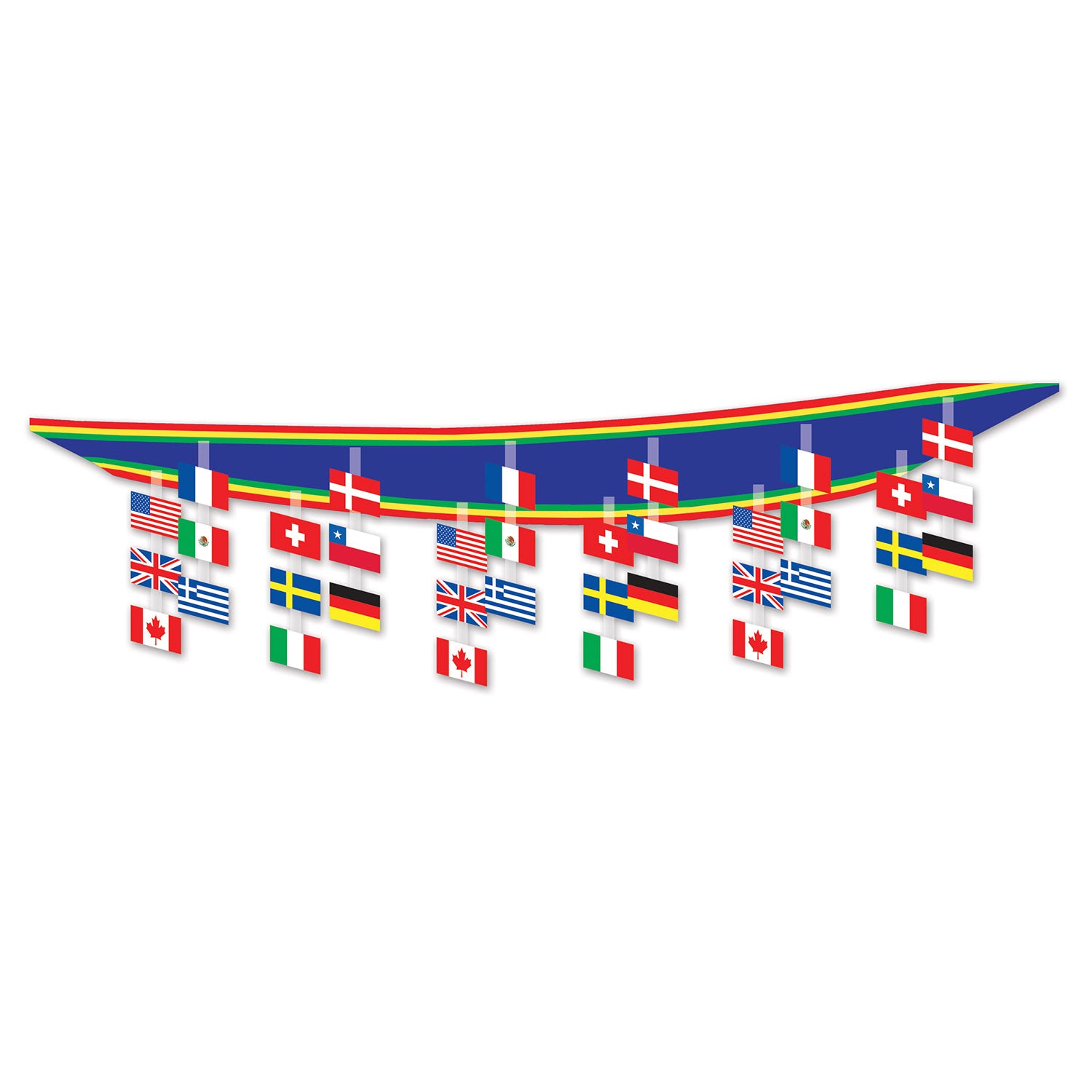 International Flag Ceiling Décor 30cm x 3.65m - Party Savers