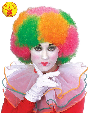 Clown Multi Colour Neon Wig - Party Savers