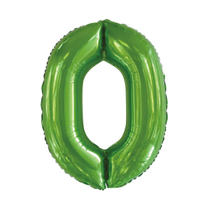 Number 8 Lime Green Foil Balloon 86cm - Party Savers
