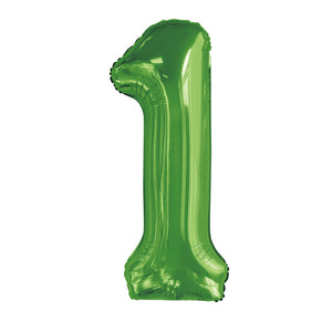 Number 8 Lime Green Foil Balloon 86cm - Party Savers