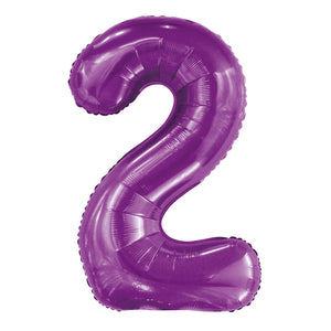 Number 1 Purple Foil Balloon 86cm - Party Savers