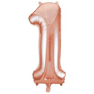 Number 9 Rose Gold Foil Balloon 86cm - Party Savers