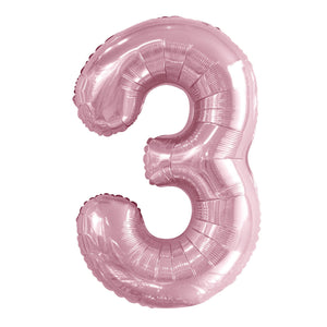 Number 2 Pastel Pink Foil Balloon 86cm - Party Savers