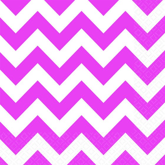 Chevron Lunch Napkins 33cm x 33cm 16pk