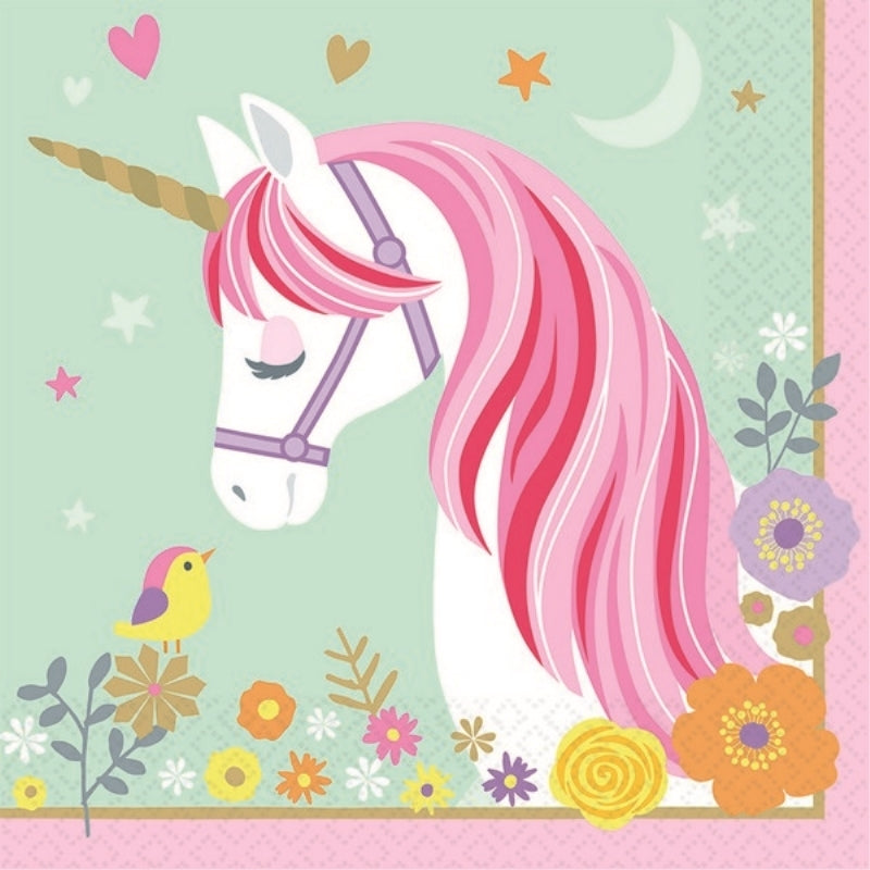 Magical Unicorn Lunch Napkins 16pk - Party Savers