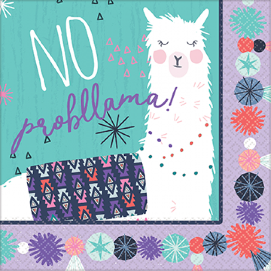 Llama Fun Lunch Napkins 16pk - Party Savers